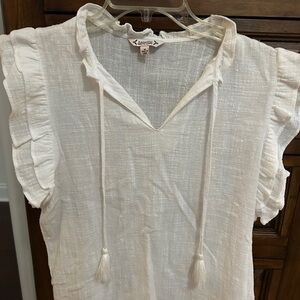 Nanette Lepore White Textured Blouse